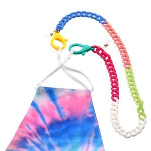 Wholesale lot Rainbow Curb Link Mask Chain